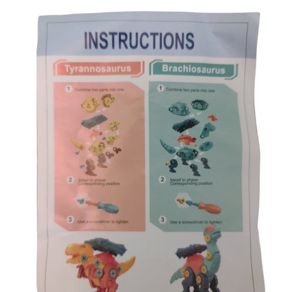 Chaopai DIY Take Apart Tyrannosaurus & Brachiosaurus Dinosaurs Building Toys - Picture 6 of 6